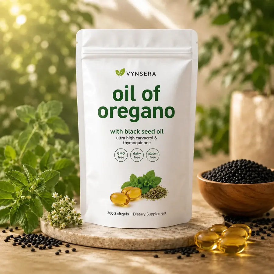 Vynsera Oregano Oil with Black Seed Oil — 300 softgels