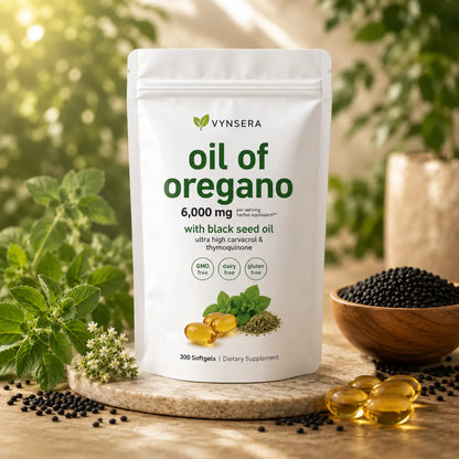 oil of oregano black seed oil 6000mg 300 softgels