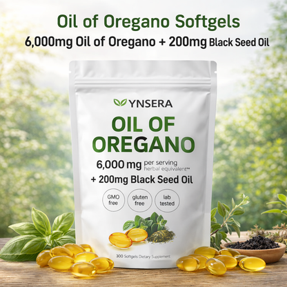 Oil of Oregano Softgels with Black Seed Oil — 300 Gels