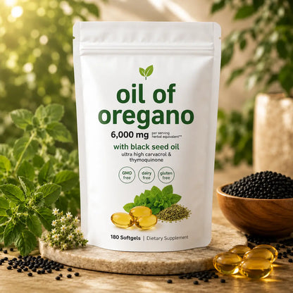 Oil of Oregano Softgels with Black Seed Oil — 180 Gels
