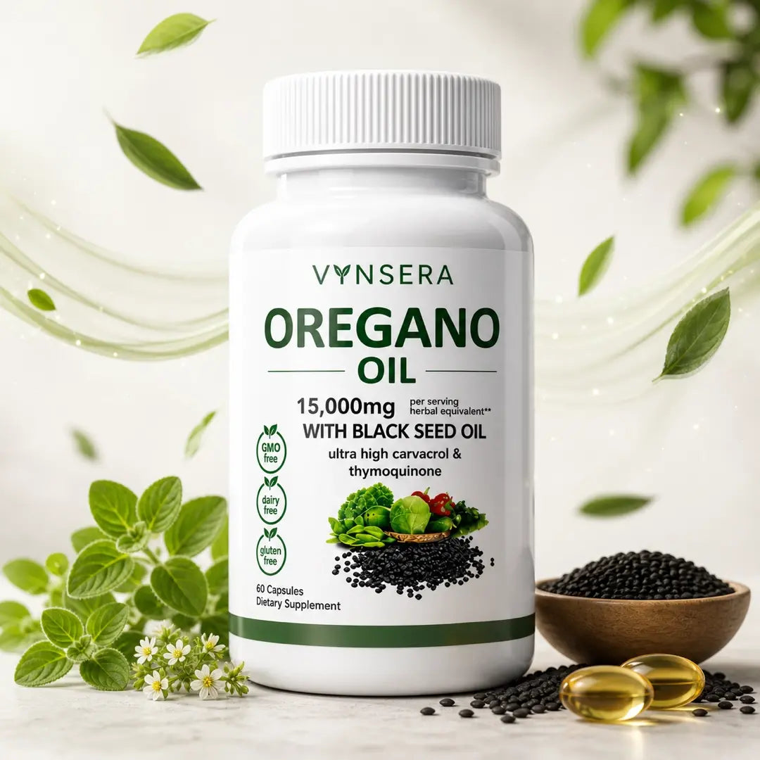 Vynsera 60 softgel oregano oil and black seed oil supplement