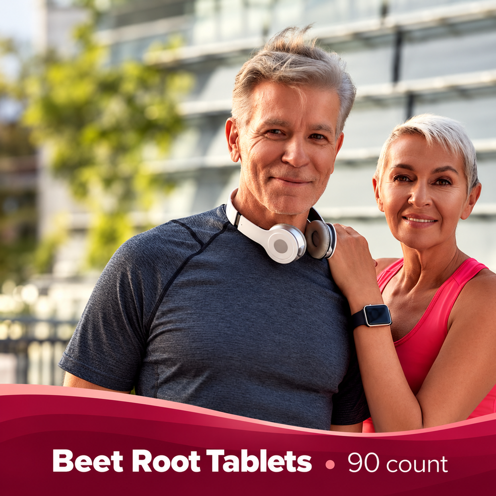 Vynsera Beet Root Tablets in an everyday lifestyle scene