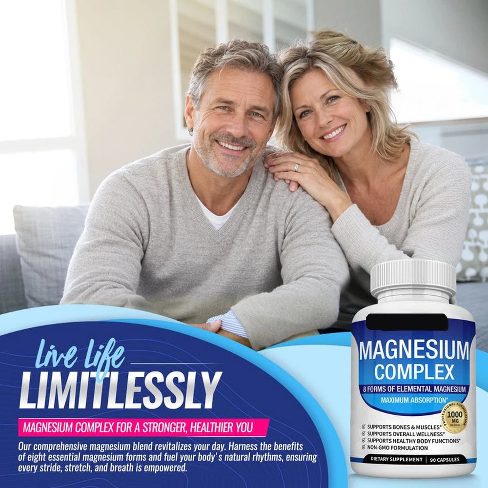 Magnesium Complex lifestyle graphic with mature couple