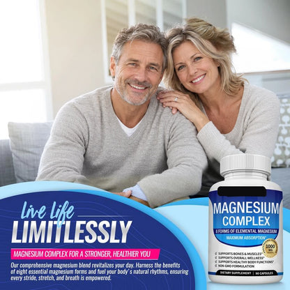 Magnesium Complex lifestyle graphic with mature couple
